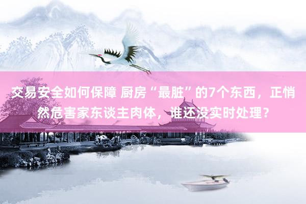 交易安全如何保障 厨房“最脏”的7个东西，正悄然危害家东谈主肉体，谁还没实时处理？