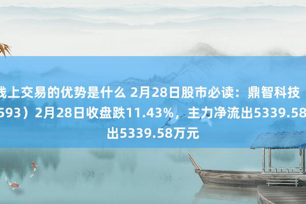 线上交易的优势是什么 2月28日股市必读：鼎智科技（873593）2月28日收盘跌11.43%，主力净流出5339.58万元