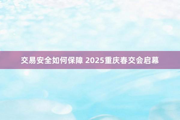 交易安全如何保障 2025重庆春交会启幕