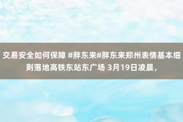 交易安全如何保障 #胖东来#胖东来郑州表情基本细则落地高铁东站东广场 3月19日凌晨，